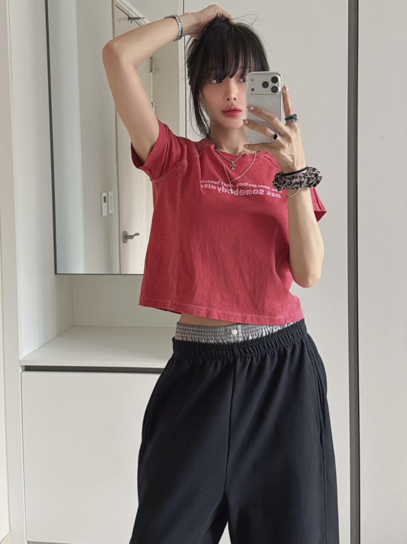 MORAN/MOSCO/SUGAR CASE韓國直郵女士新品時尚休閑T恤MORAN/MOSCO/SUGAR CASET恤