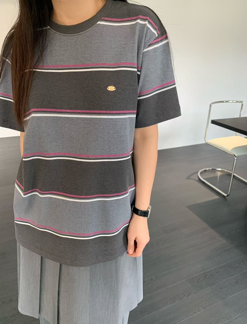 J CRANE-A韓國東大門代購女裝新款職業人氣休閑T恤條紋J CRANET恤