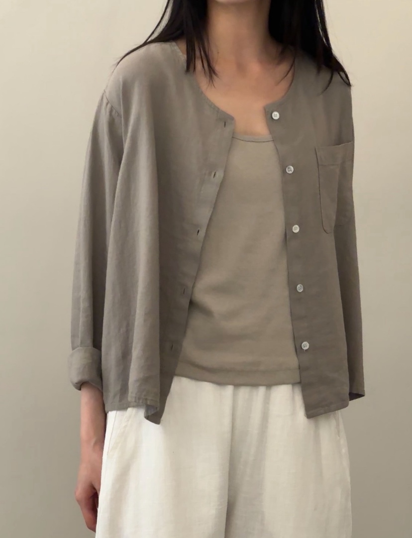 MONE-A韓國直郵女士新品26春夏職業時尚休閑襯衫蕾絲衫亞麻MONE-A襯衫/蕾絲衫