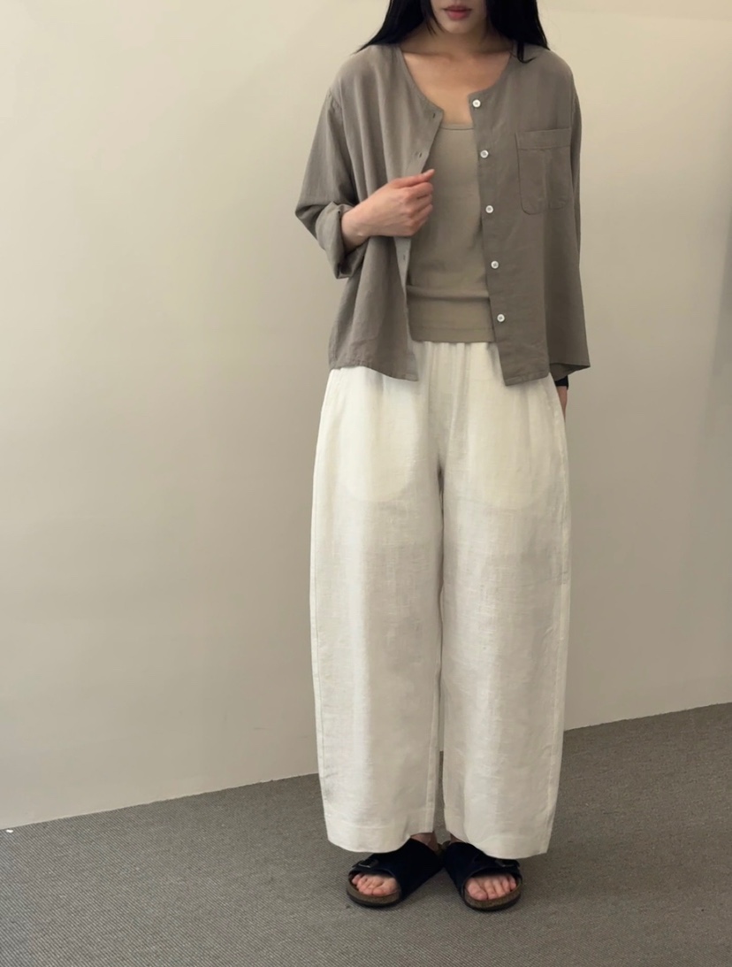 MONE-A韓國直郵女士新品26春夏職業時尚休閑襯衫蕾絲衫亞麻MONE-A襯衫/蕾絲衫