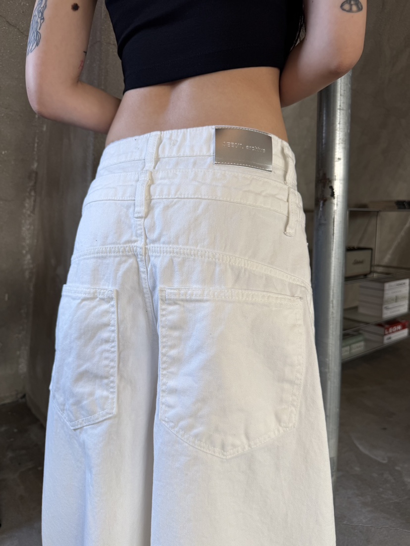 SEEOT韓國直郵實拍女士新品職業人氣推薦時尚26春夏牛仔褲疊穿SEEOT牛仔褲