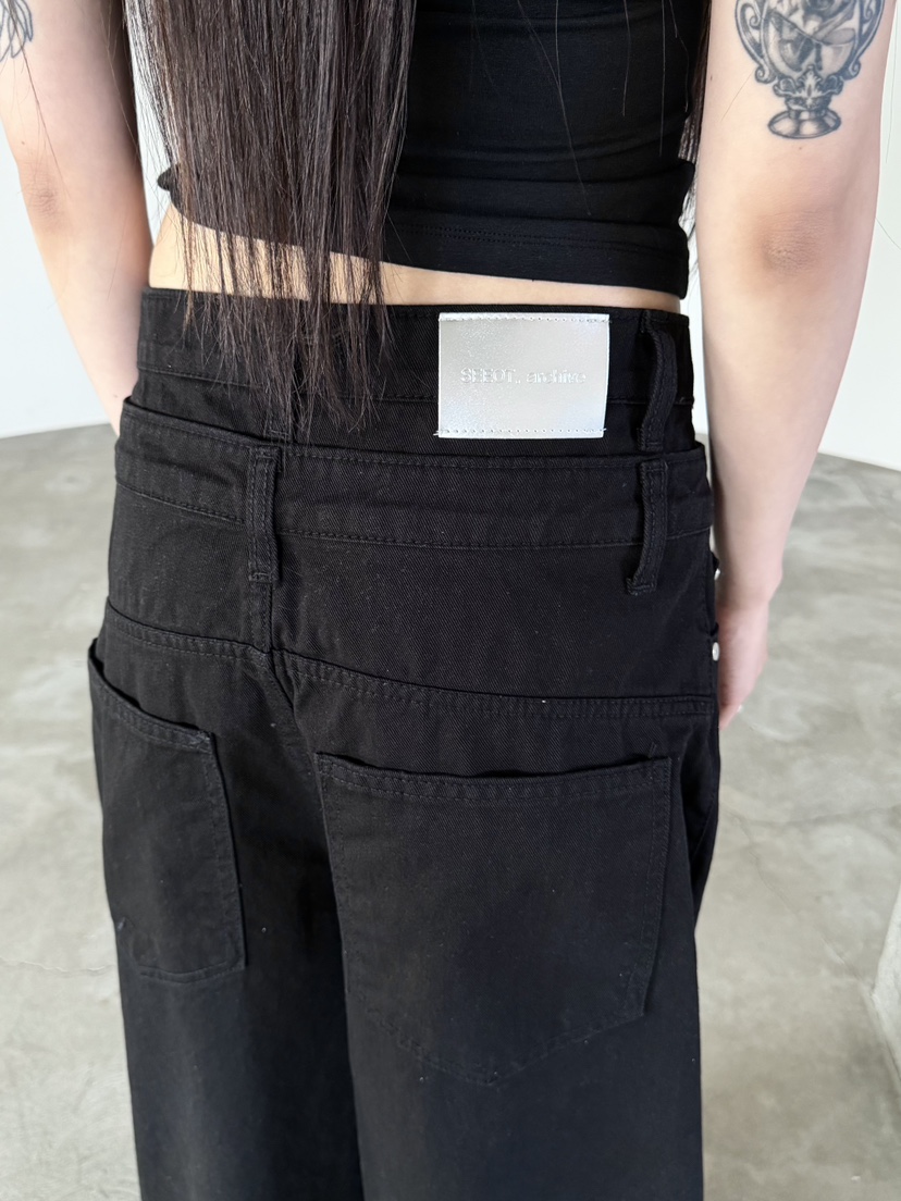 SEEOT韓國直郵實拍女士新品職業人氣推薦時尚26春夏牛仔褲疊穿SEEOT牛仔褲