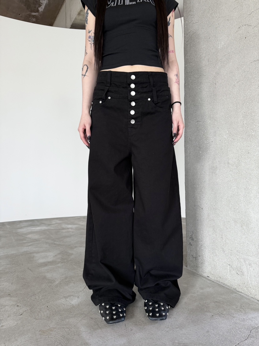 SEEOT韓國直郵實拍女士新品職業人氣推薦時尚26春夏牛仔褲疊穿SEEOT牛仔褲圖色2