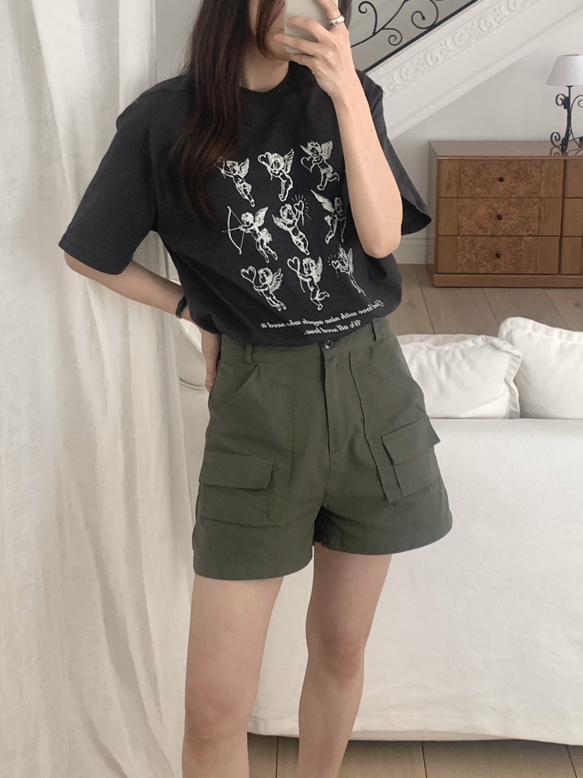 空韓國直郵實拍女士新款人氣職業熱賣推薦休閑時尚短褲口袋空短褲