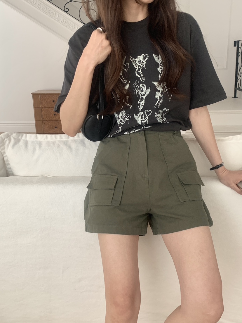 空韓國直郵實拍女士新款人氣職業熱賣推薦休閑時尚短褲口袋空短褲