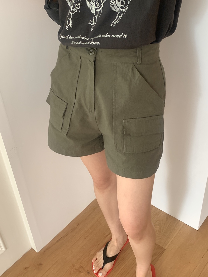 空韓國直郵實拍女士新款人氣職業熱賣推薦休閑時尚短褲口袋空短褲圖色1