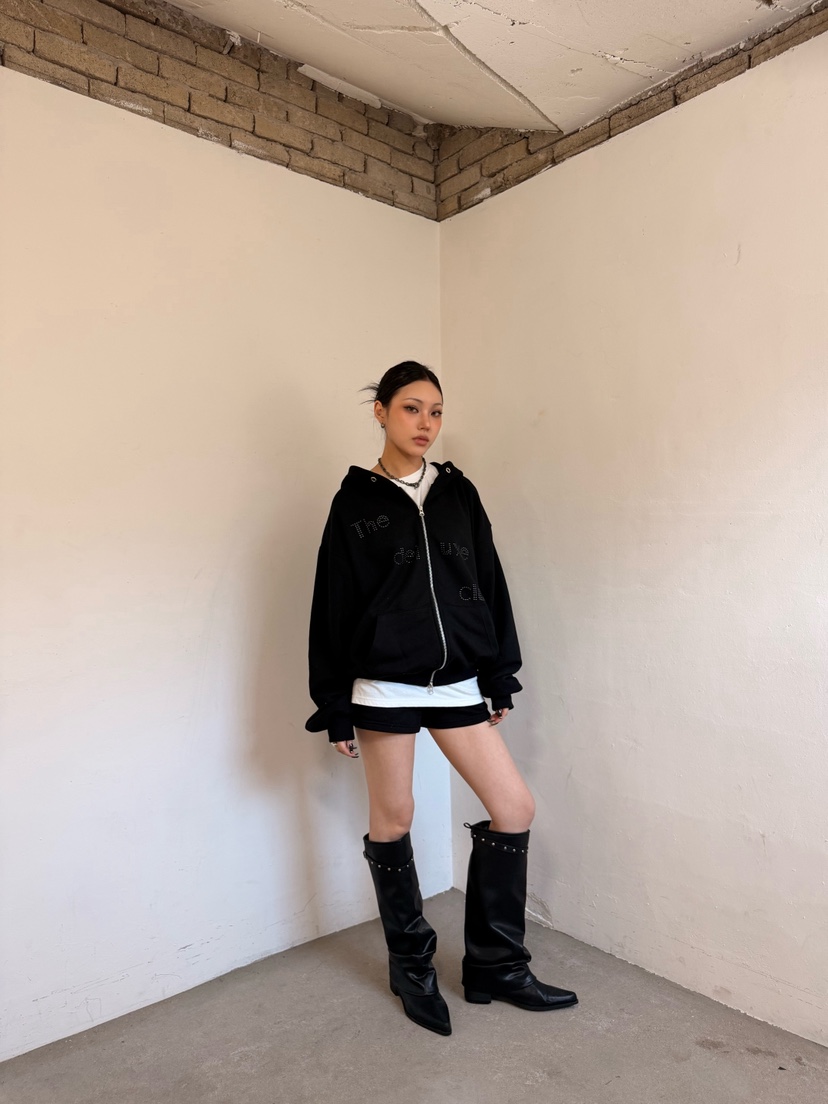 SEEOT韓國東大門代購女士新品時尚休閑26春夏夾克拉鏈連帽衫SEEOT夾克