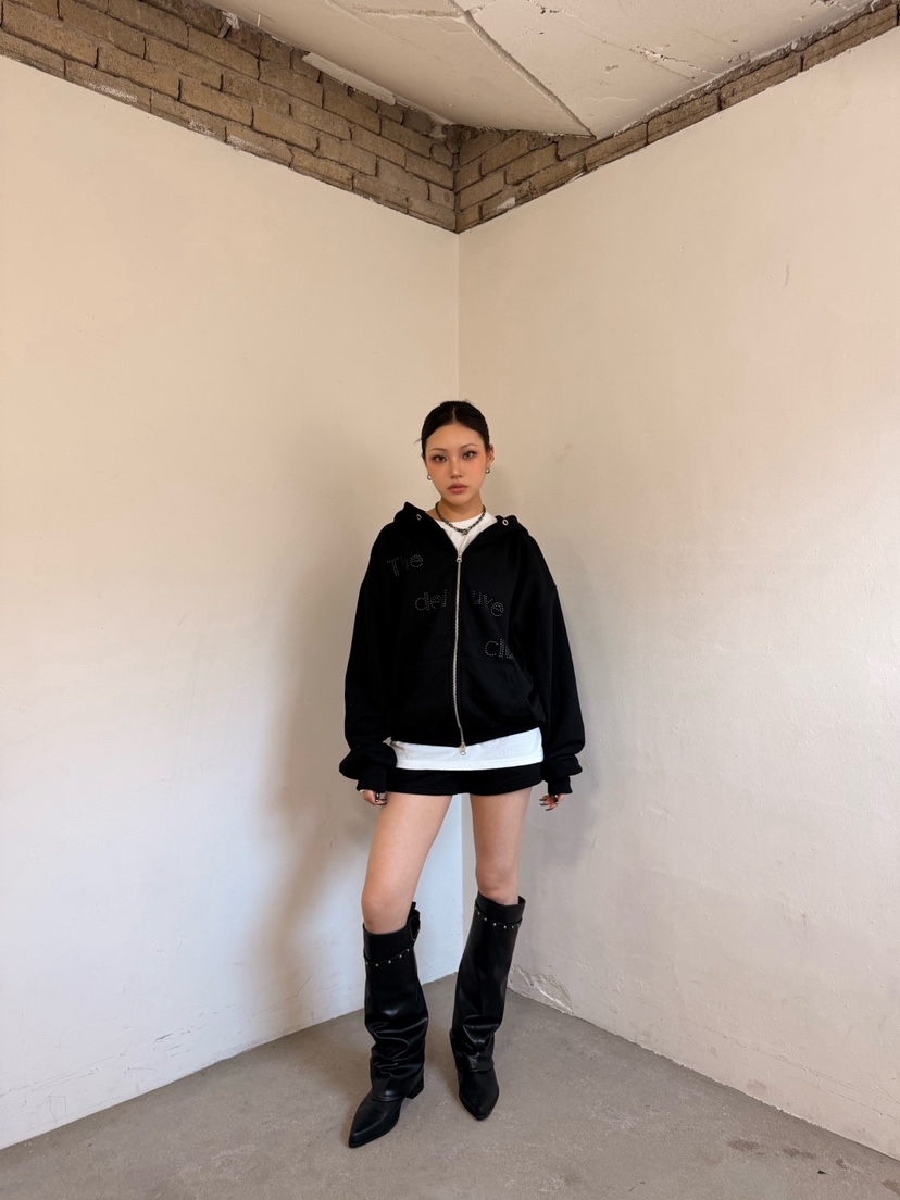 SEEOT韓國東大門代購女士新品時尚休閑26春夏夾克拉鏈連帽衫SEEOT夾克