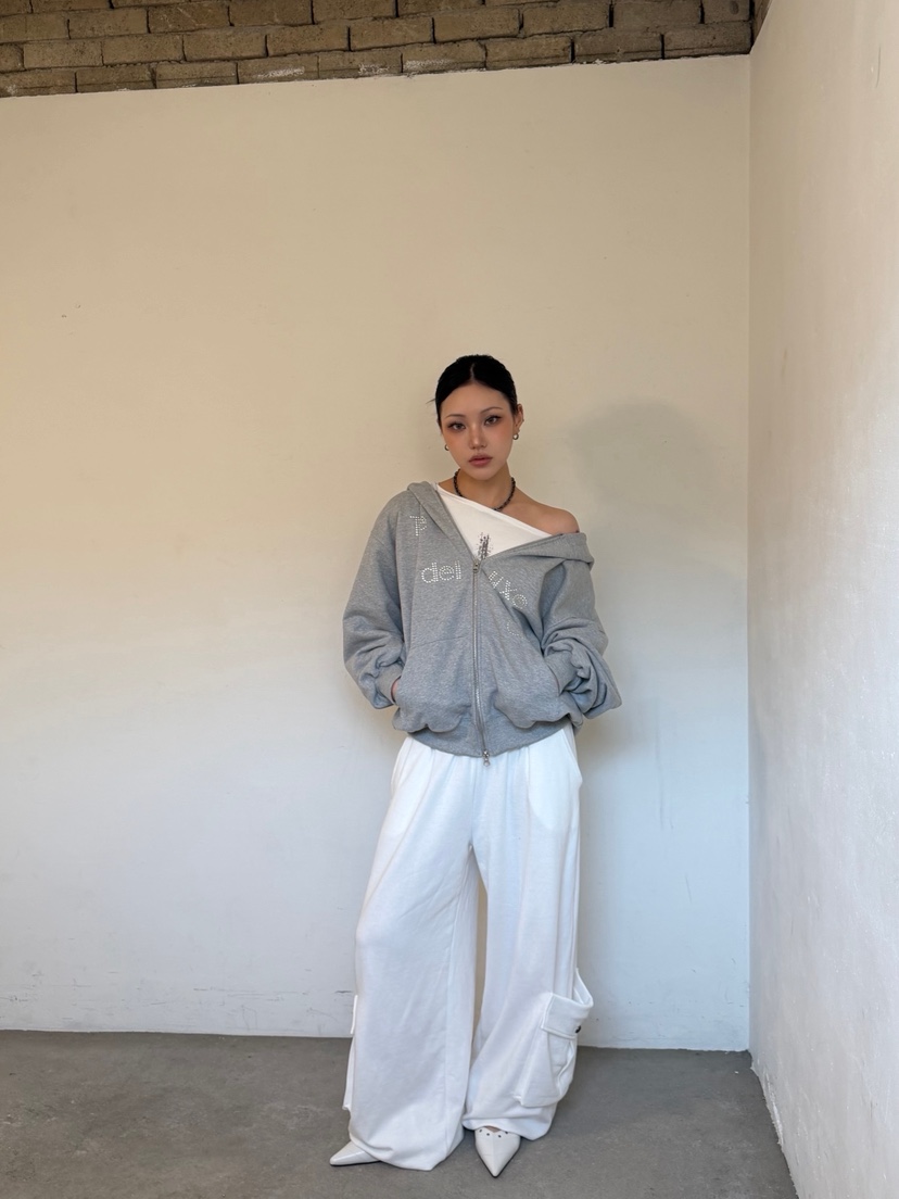 SEEOT韓國東大門代購女士新品時尚休閑26春夏夾克拉鏈連帽衫SEEOT夾克