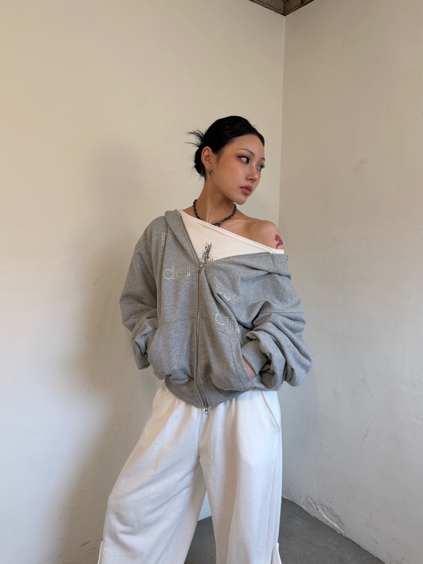 SEEOT韓國東大門代購女士新品時尚休閑26春夏夾克拉鏈連帽衫SEEOT夾克