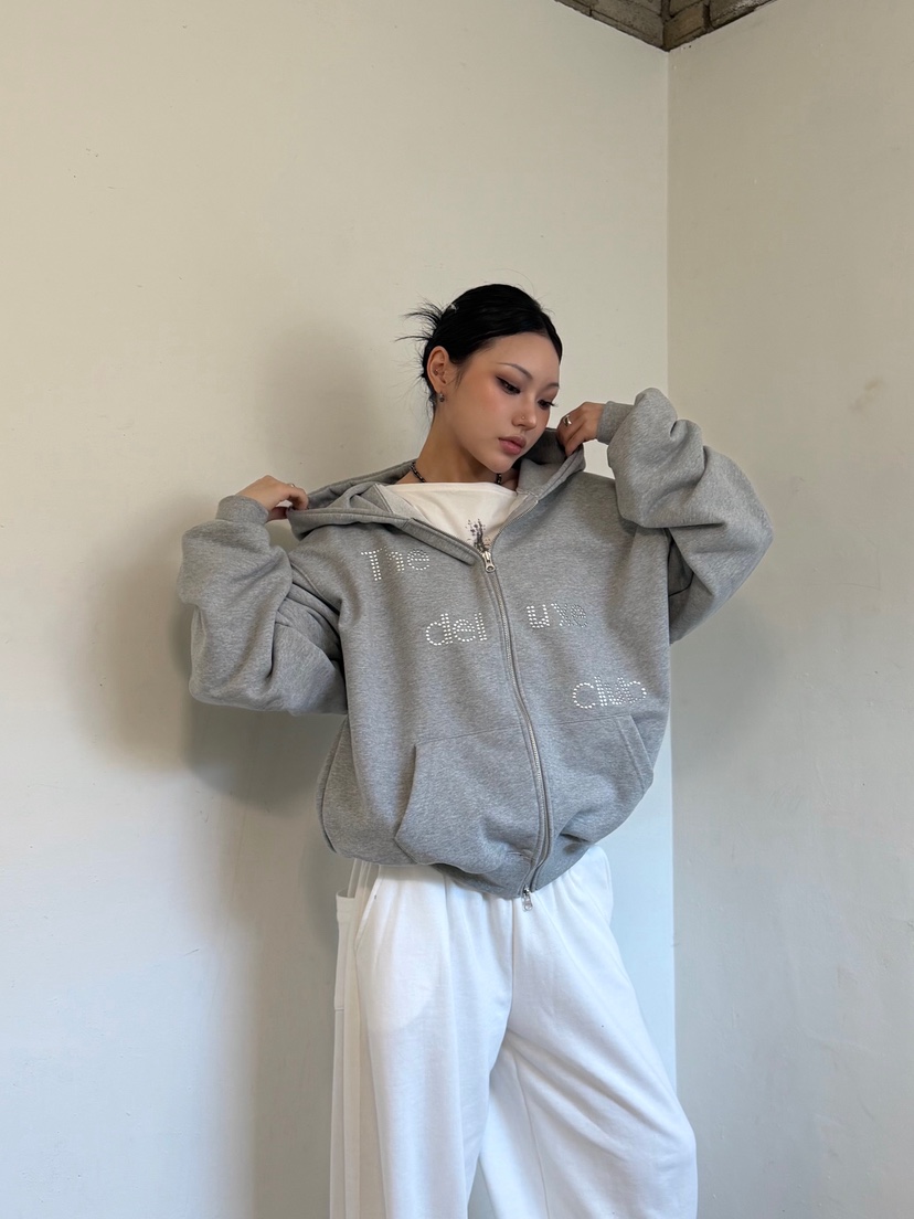 SEEOT韓國東大門代購女士新品時尚休閑26春夏夾克拉鏈連帽衫SEEOT夾克