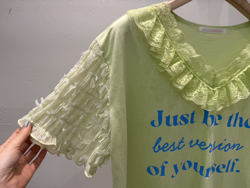 LOVABLE韓國東大門直郵女士新品職業26春夏時尚休閑熱賣T恤LOVABLET恤