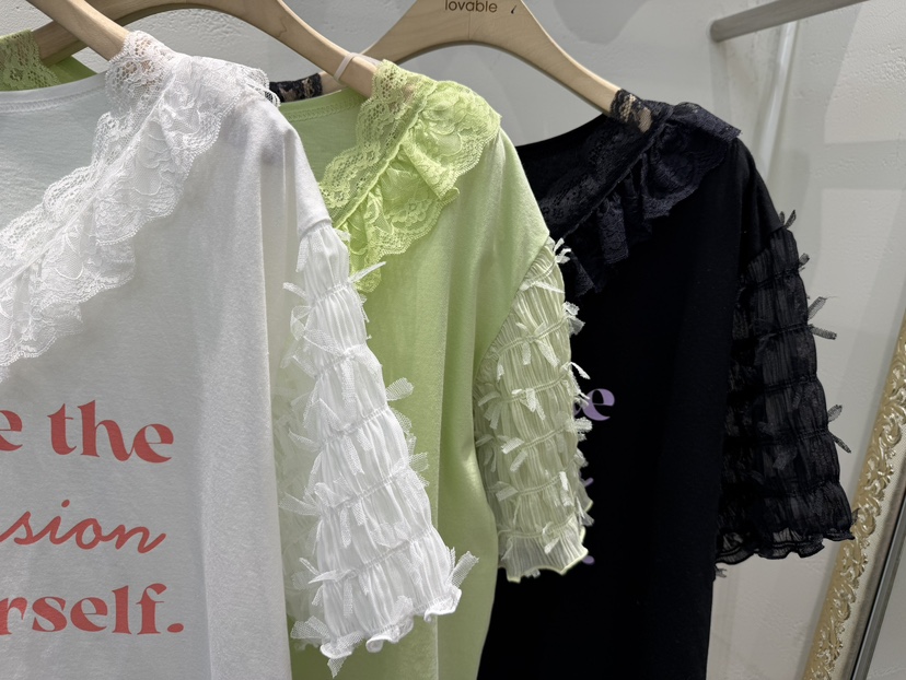 LOVABLE韓國東大門直郵女士新品職業26春夏時尚休閑熱賣T恤LOVABLET恤