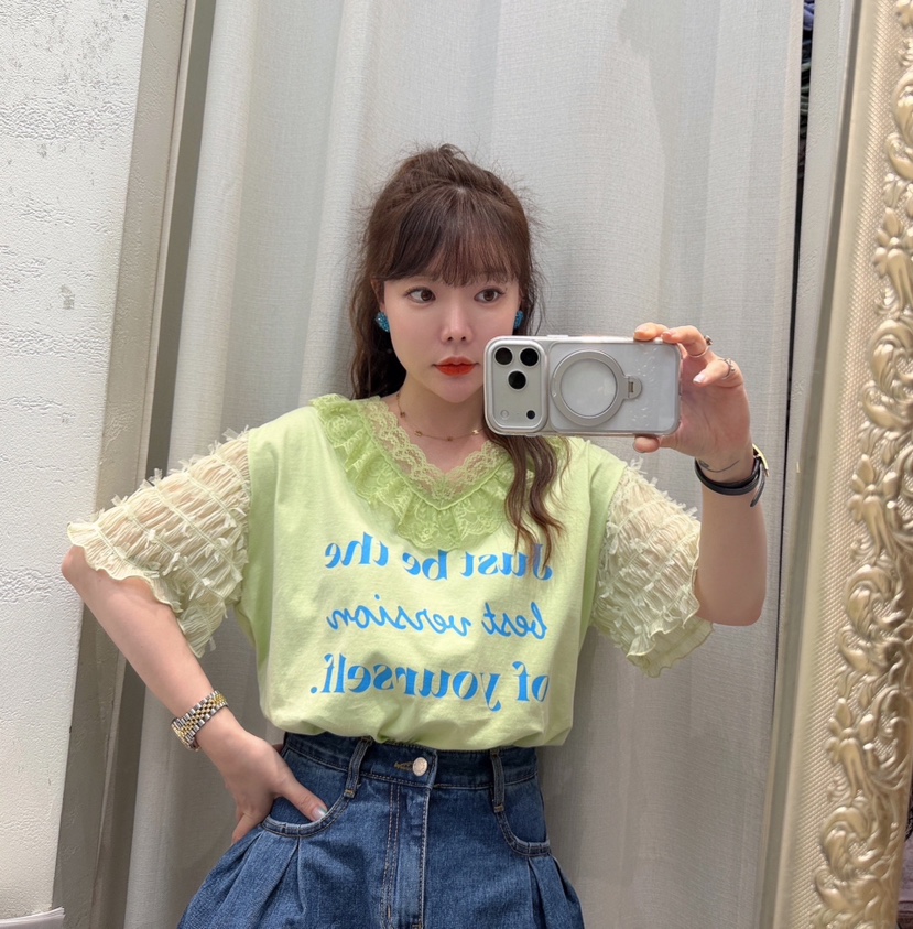 LOVABLE韓國東大門直郵女士新品職業26春夏時尚休閑熱賣T恤LOVABLET恤