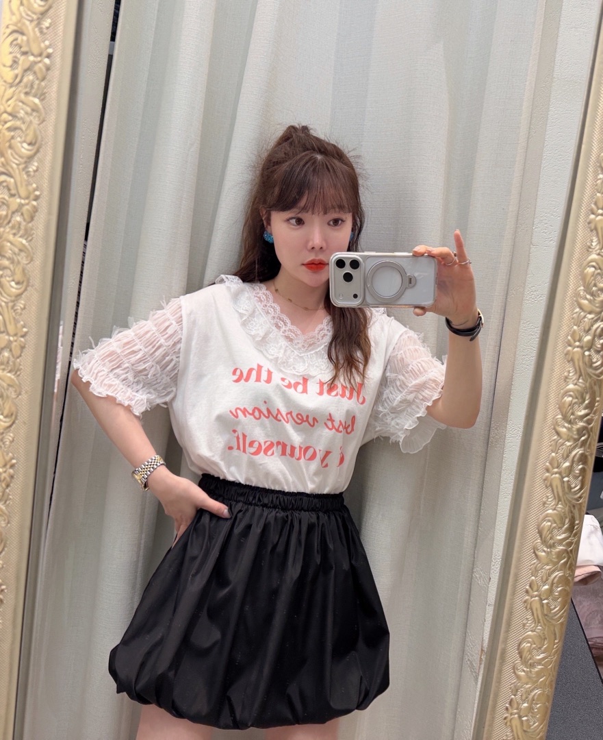 LOVABLE韓國東大門直郵女士新品職業26春夏時尚休閑熱賣T恤LOVABLET恤