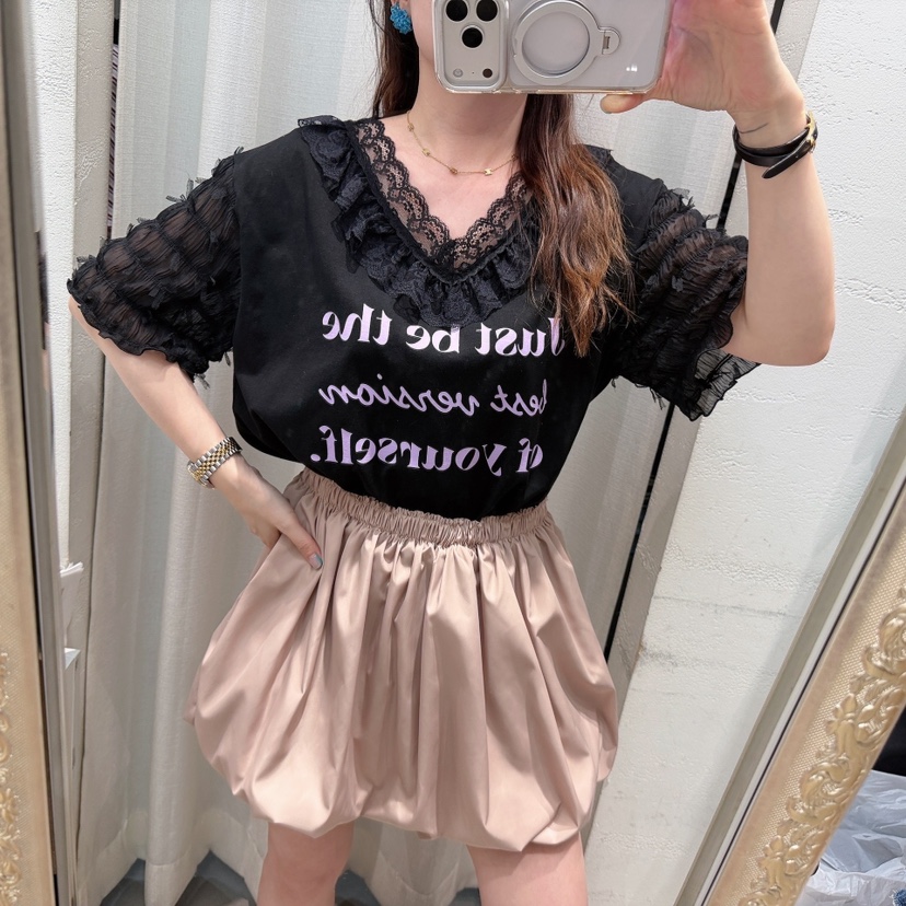 LOVABLE韓國東大門直郵女士新品職業26春夏時尚休閑熱賣T恤LOVABLET恤