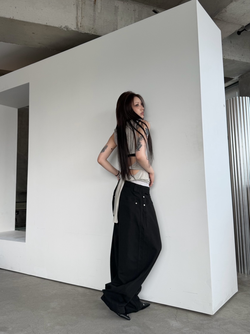 SEEOT韓國直郵女士新款熱賣推薦時尚休閑休閑褲男女同款水洗SEEOT休閑褲