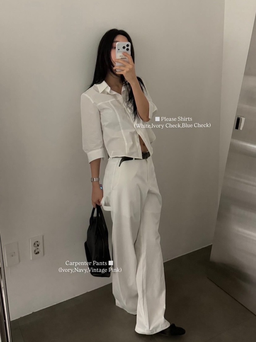 FOR TAPE韓國代購女裝新款熱賣時尚休閑26春夏休閑褲工裝褲FOR TAPE休閑褲