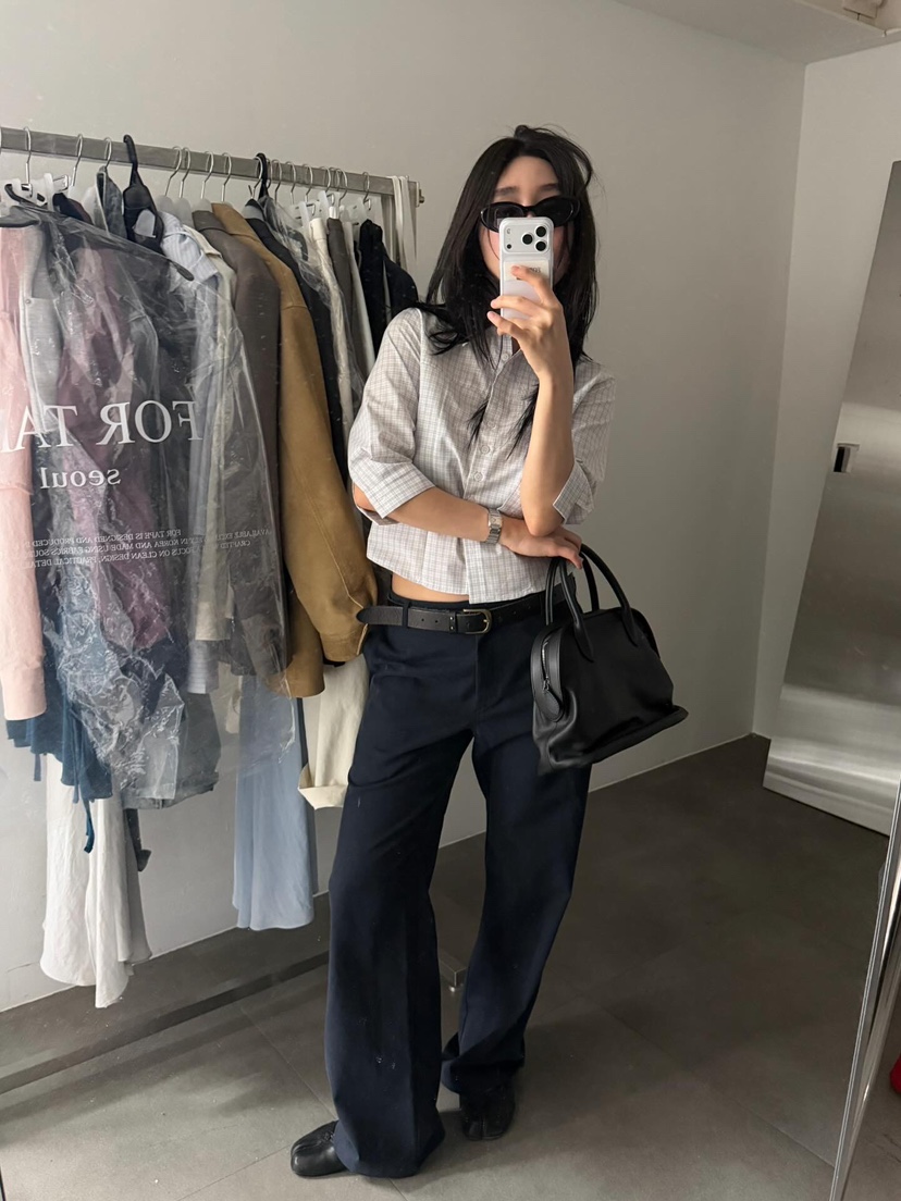 FOR TAPE韓國代購女裝新款熱賣時尚休閑26春夏休閑褲工裝褲FOR TAPE休閑褲