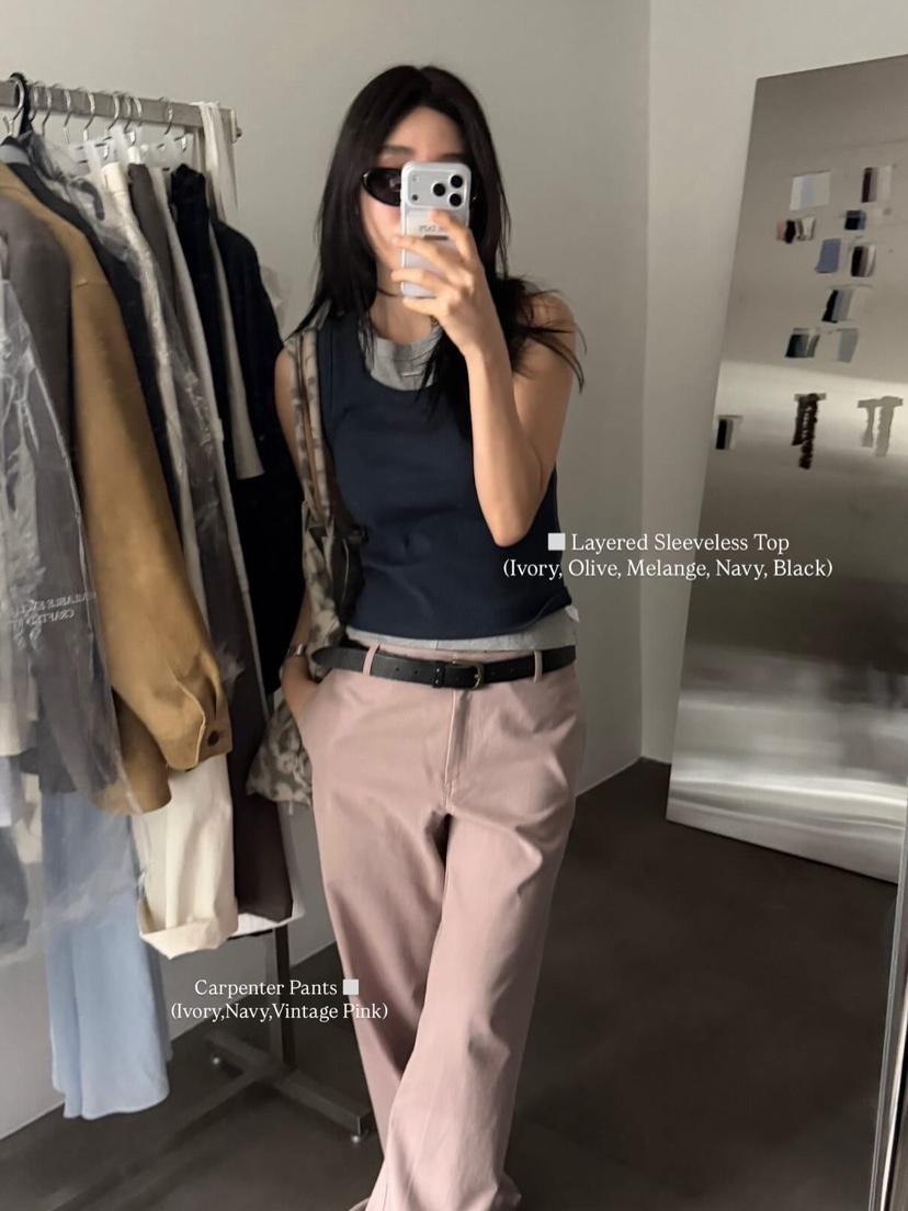 FOR TAPE韓國代購女裝新款熱賣時尚休閑26春夏休閑褲工裝褲FOR TAPE休閑褲