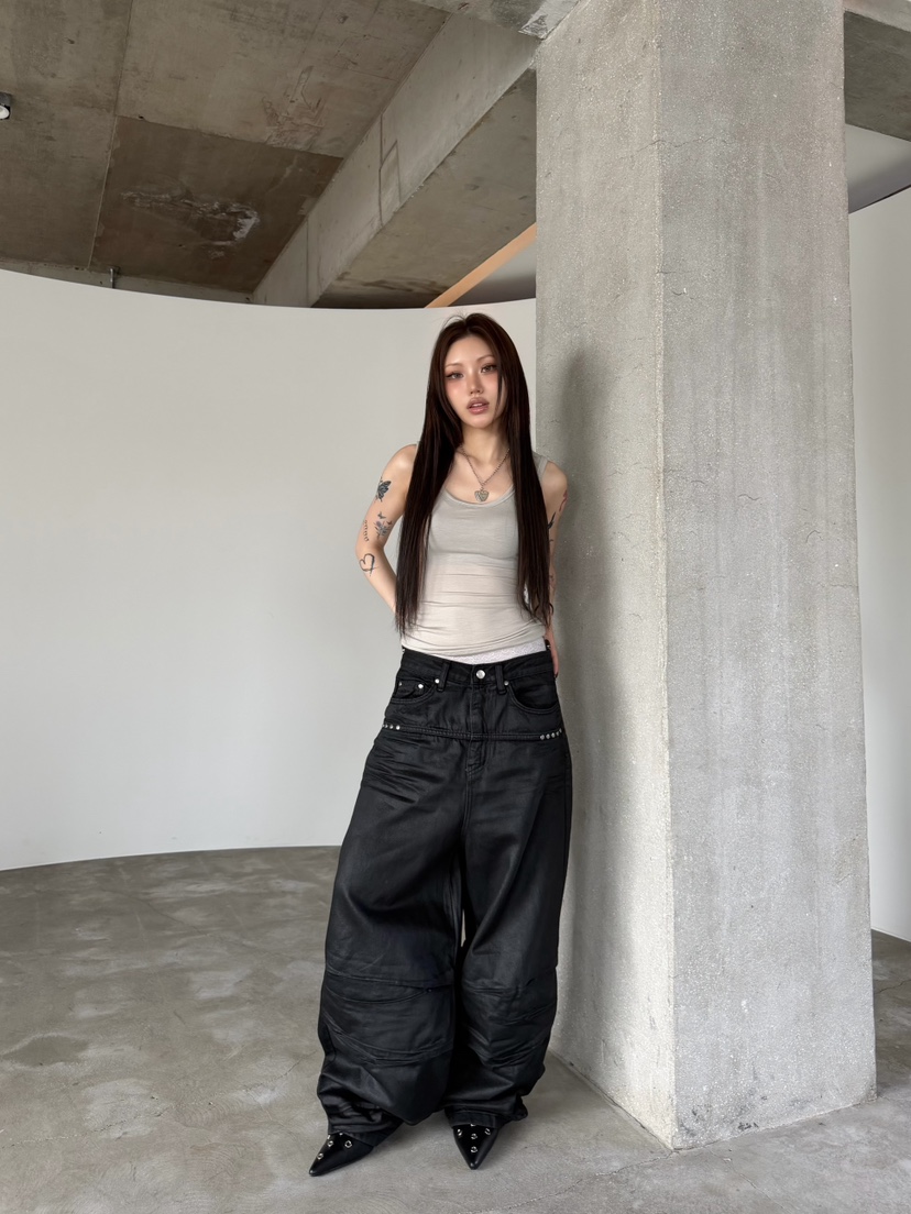 SEEOT韓國直郵女士新品人氣職業推薦休閑褲男女同款天絲涂層SEEOT休閑褲