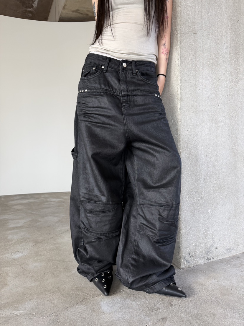 SEEOT韓國直郵女士新品人氣職業推薦休閑褲男女同款天絲涂層SEEOT休閑褲圖色1