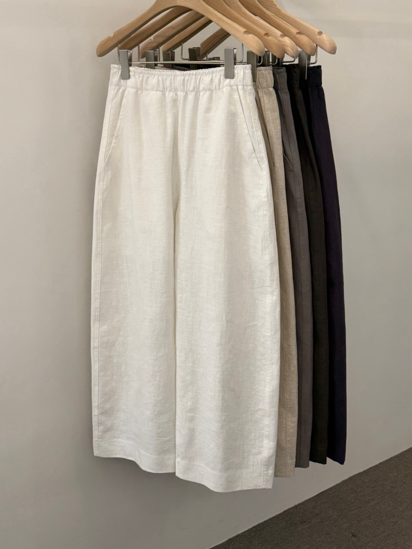 MONE-A韓國直郵女裝新款休閑推薦職業26春夏時尚休閑褲亞麻MONE-A休閑褲