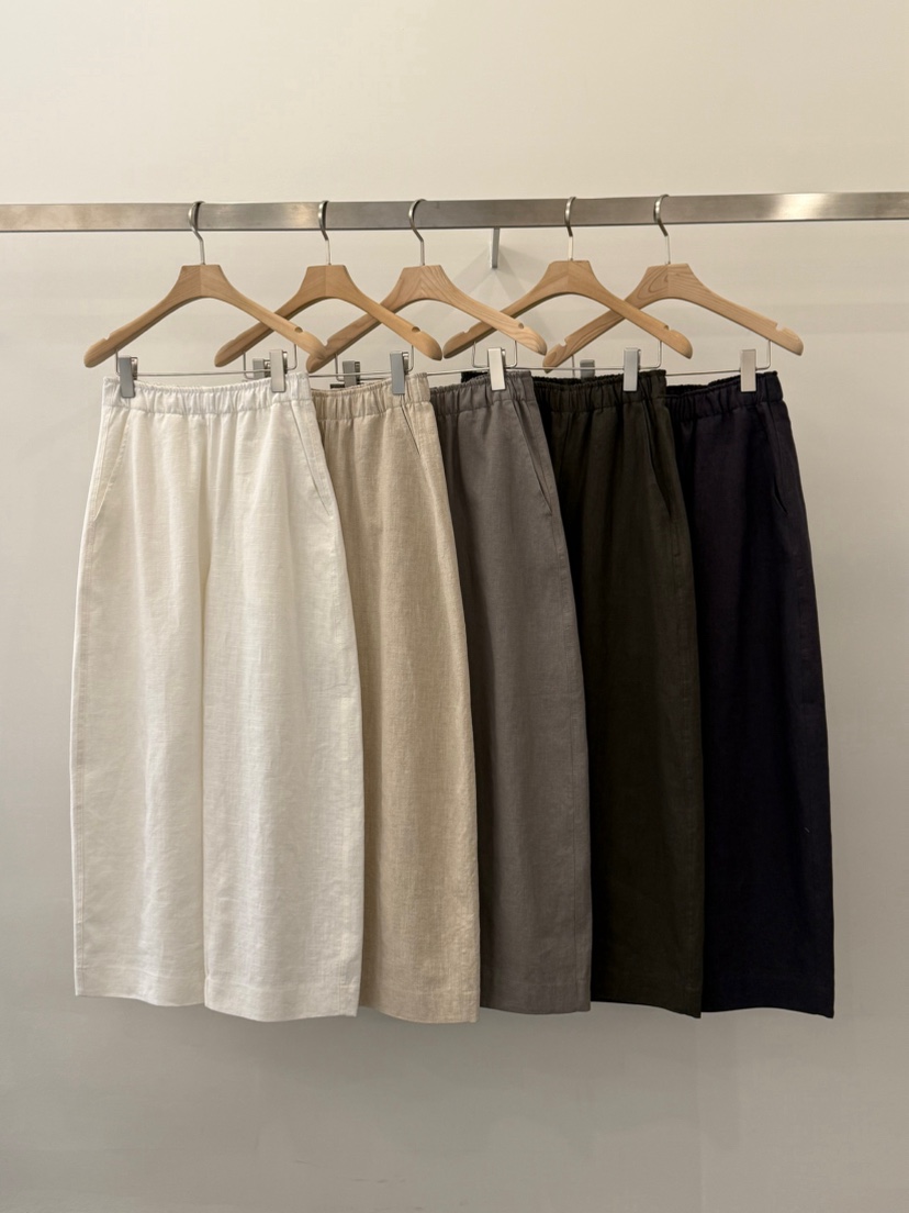 MONE-A韓國直郵女裝新款休閑推薦職業26春夏時尚休閑褲亞麻MONE-A休閑褲