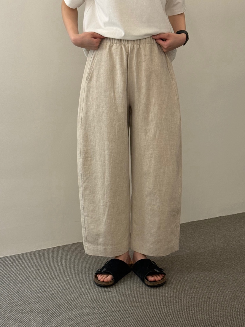 MONE-A韓國直郵女裝新款休閑推薦職業26春夏時尚休閑褲亞麻MONE-A休閑褲圖色2