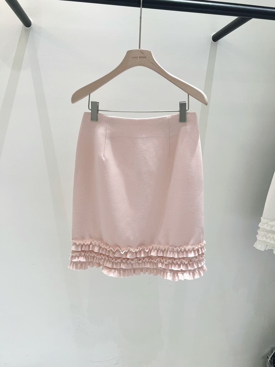 LOVE ROSIE韓國東大門直郵女裝新款休閑時尚26春夏短裙荷葉邊LOVE ROSIE短裙圖色1