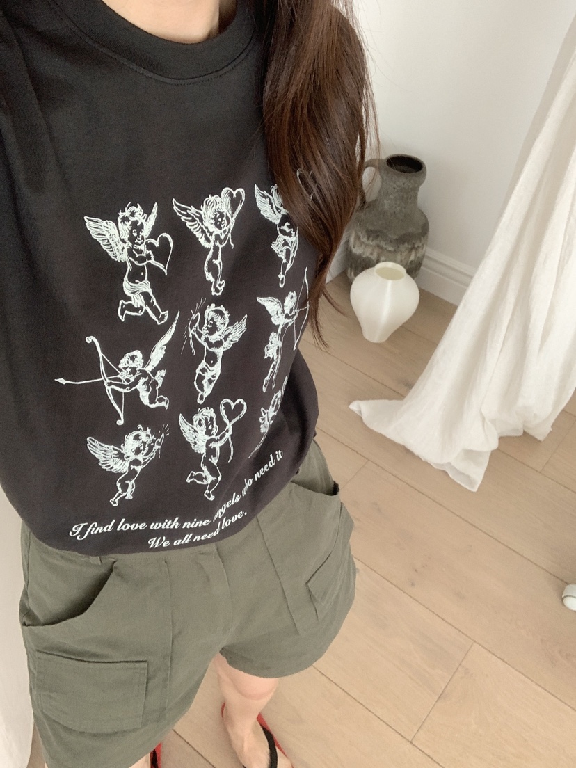 空韓國代購女裝新品職業熱賣推薦休閑26春夏時尚人氣T恤空T恤