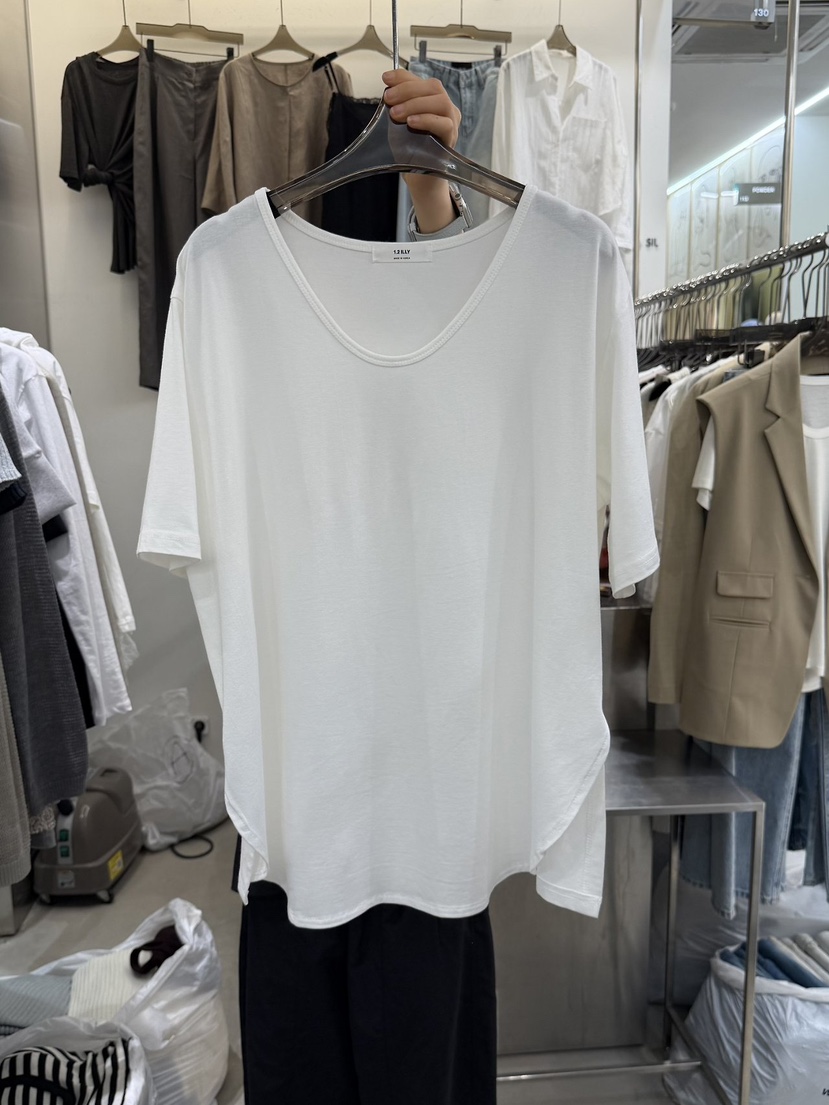 THE SIL韓國代購女士新款人氣熱賣26春夏職業推薦T恤U領THE SIL/1 2ILLYT恤圖色4