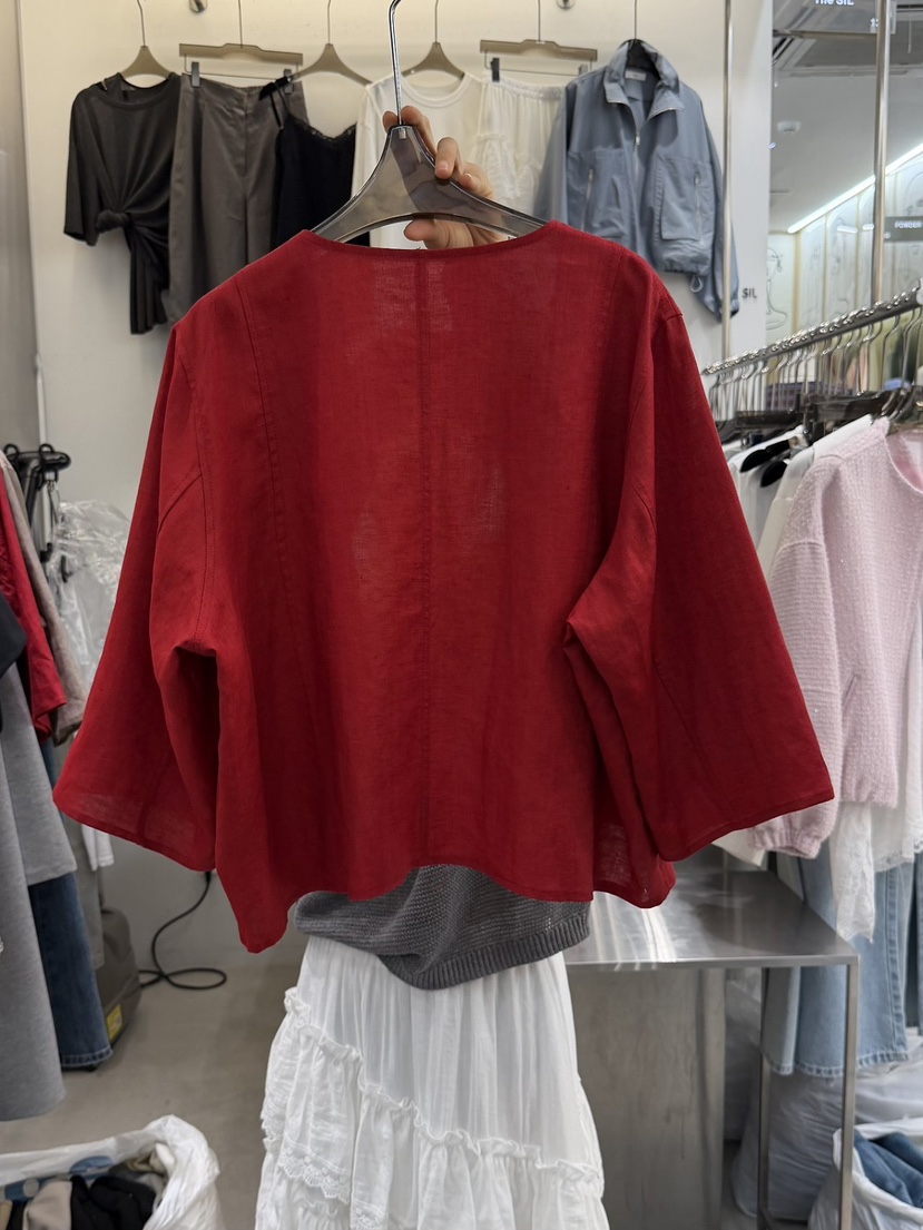 THE SIL韓國直郵女士新款推薦休閑26春夏襯衫蕾絲衫亞麻THE SIL/1 2ILLY襯衫/蕾絲衫