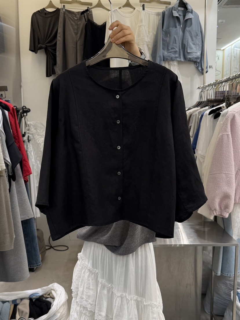 THE SIL韓國直郵女士新款推薦休閑26春夏襯衫蕾絲衫亞麻THE SIL/1 2ILLY襯衫/蕾絲衫圖色2