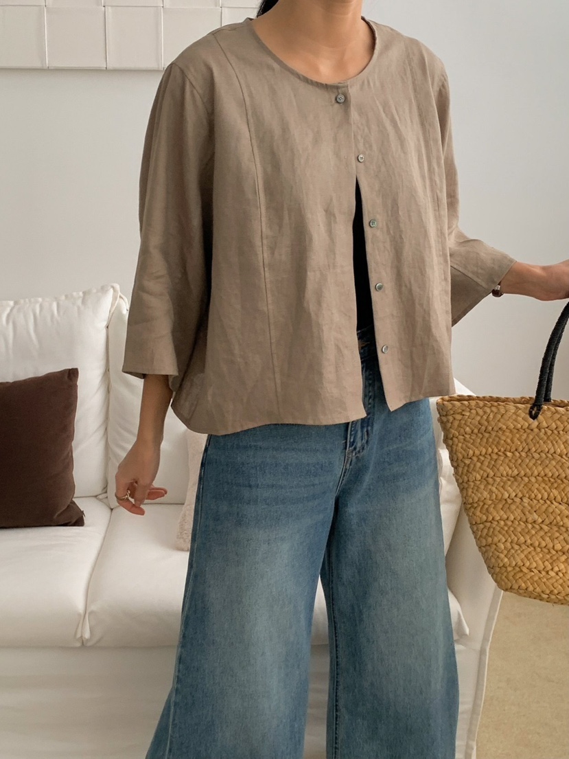 THE SIL韓國直郵女士新款推薦休閑26春夏襯衫蕾絲衫亞麻THE SIL/1 2ILLY襯衫/蕾絲衫圖色3