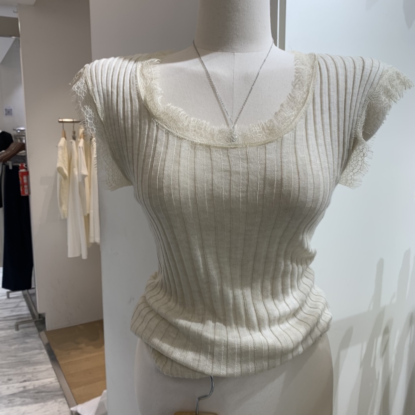 BY BOMI韓國東大門代購女士新品休閑職業推薦時尚T恤蕾絲BY BOMIT恤圖色1