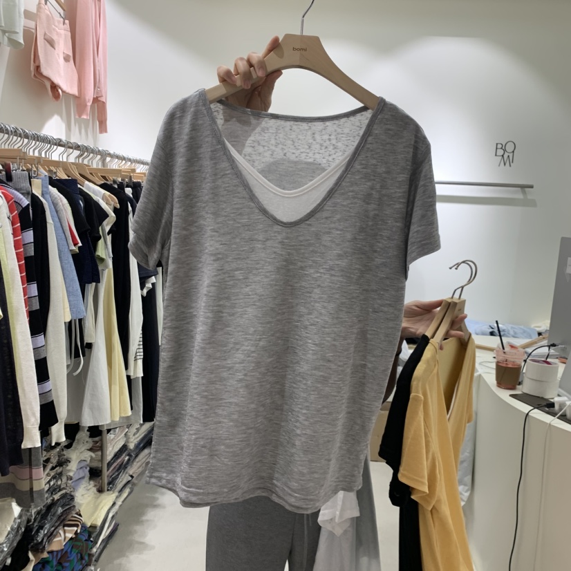 BY BOMI韓國代購女裝新款推薦26春夏人氣職業熱賣休閑T恤BY BOMIT恤圖色2