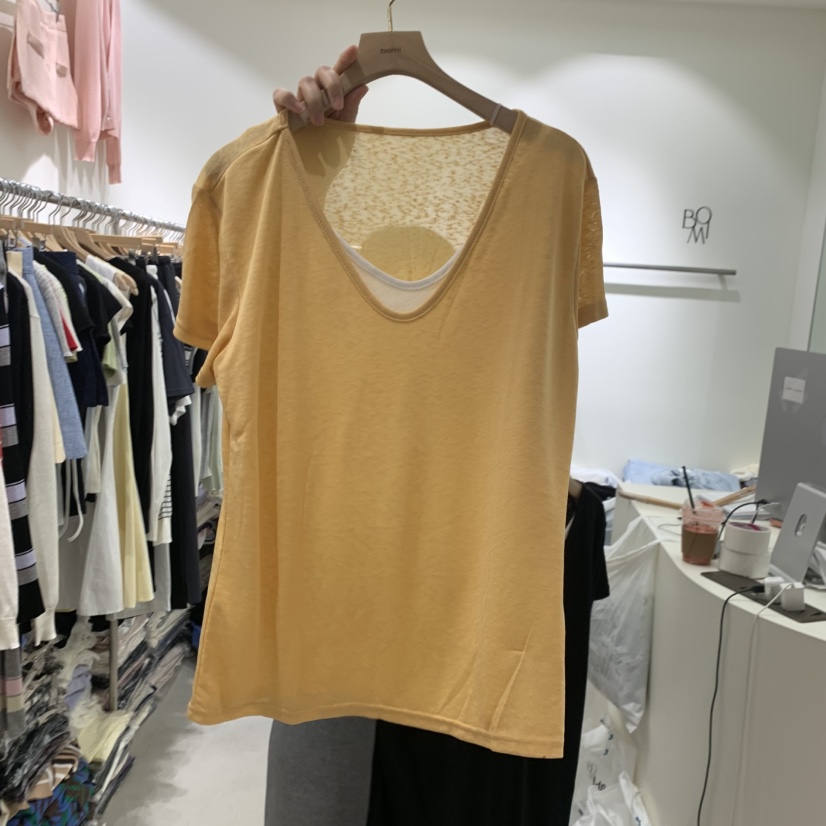 BY BOMI韓國代購女裝新款推薦26春夏人氣職業熱賣休閑T恤BY BOMIT恤圖色3