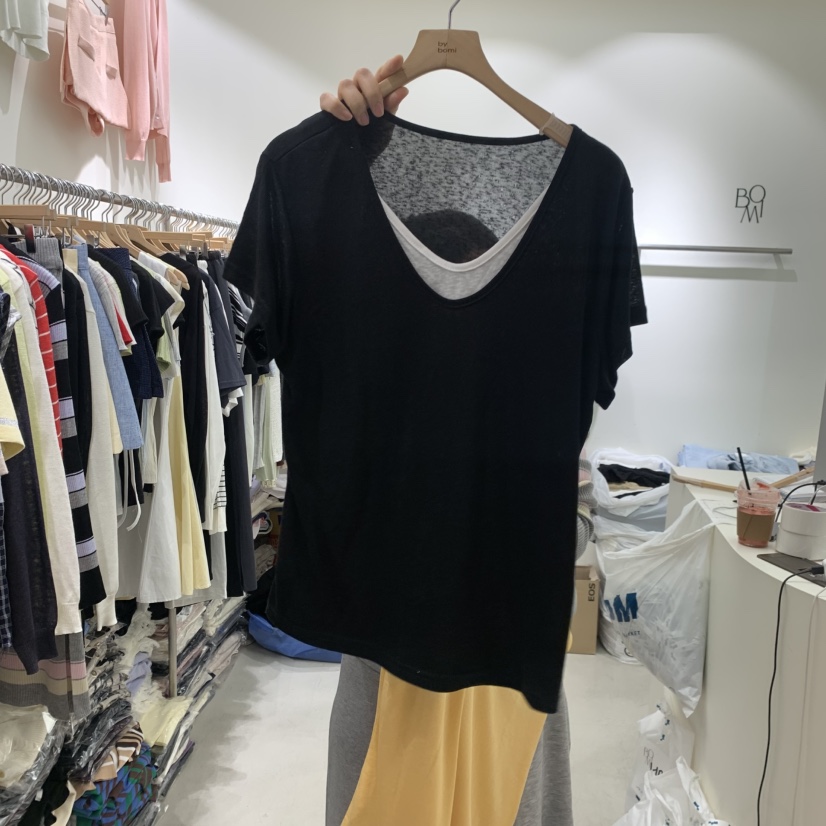 BY BOMI韓國代購女裝新款推薦26春夏人氣職業熱賣休閑T恤BY BOMIT恤圖色4