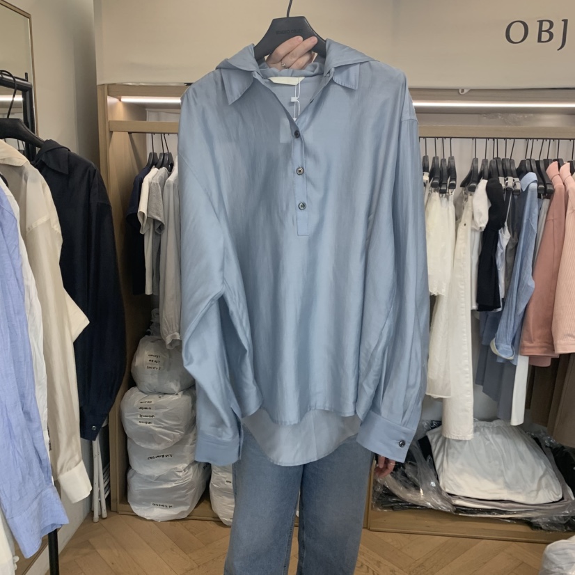 OBJET/LOVEUSU韓國代購女裝新款時尚熱賣襯衫蕾絲衫連帽衫OBJET/LOVEUSU襯衫/蕾絲衫圖色2