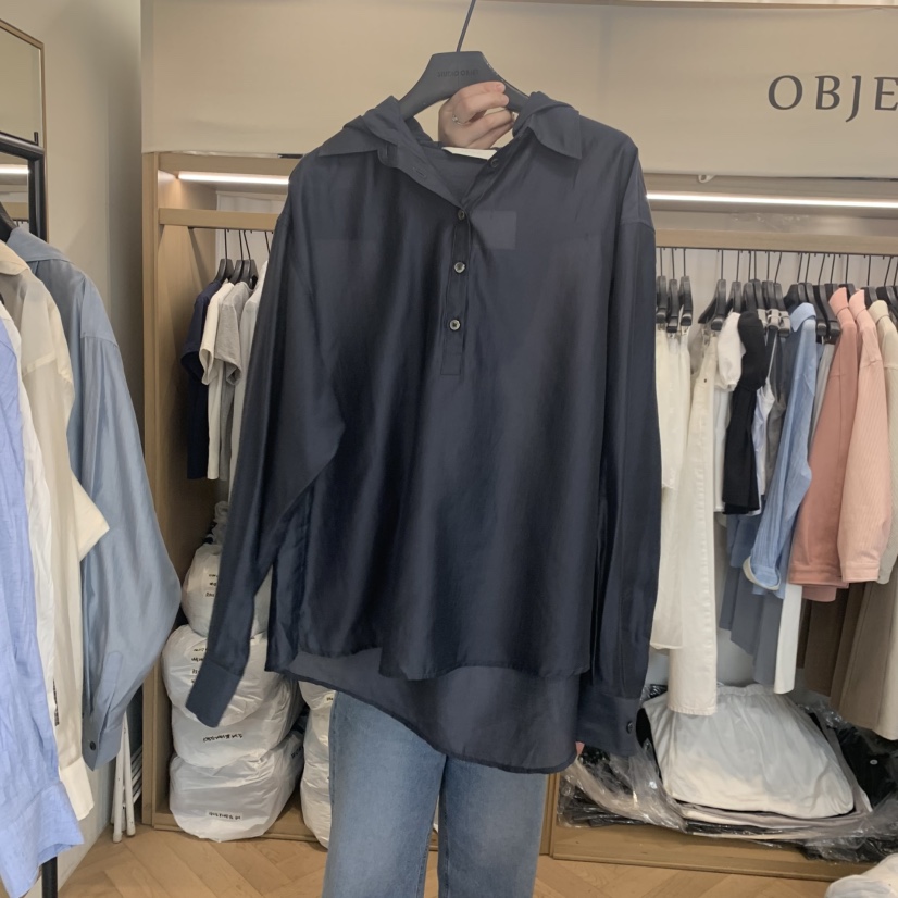 OBJET/LOVEUSU韓國代購女裝新款時尚熱賣襯衫蕾絲衫連帽衫OBJET/LOVEUSU襯衫/蕾絲衫圖色3