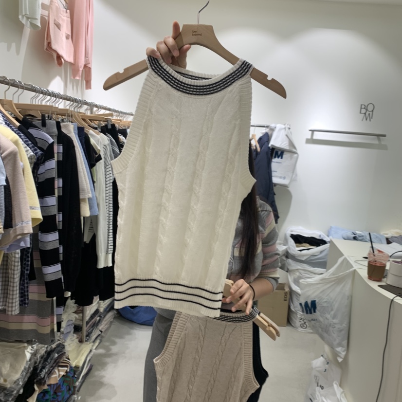 BY BOMI韓國東大門直郵女士新款熱賣人氣推薦吊帶背心露肩BY BOMI吊帶/背心圖色1