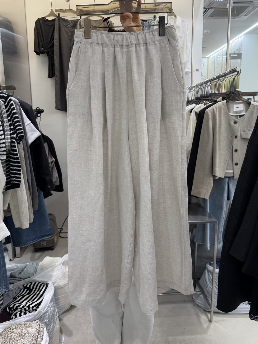 THE SIL韓國代購女士新款職業熱賣休閑人氣休閑褲亞麻布THE SIL/1 2ILLY休閑褲圖色1