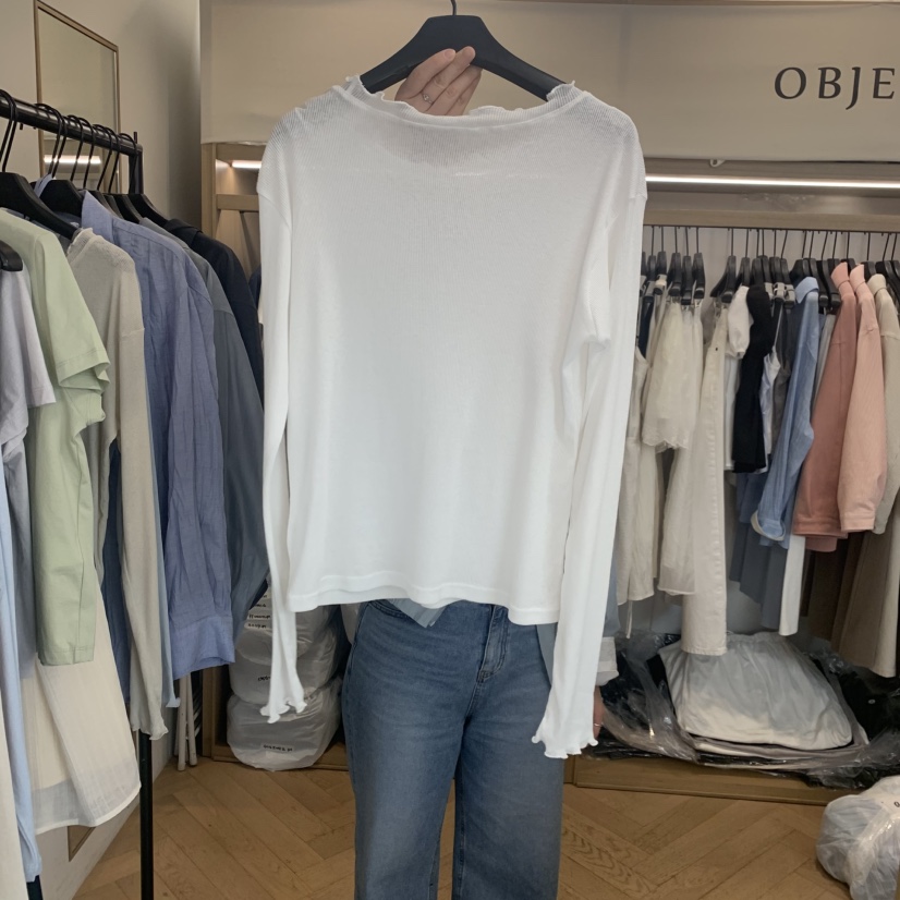 OBJET/LOVEUSU韓國直郵實拍女士新款休閑熱賣26春夏長袖T恤OBJET/LOVEUSU長袖T恤
