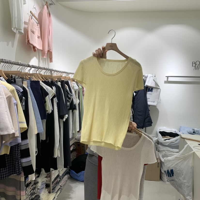 BY BOMI韓國東大門直郵女裝新款推薦人氣熱賣休閑時尚T恤BY BOMIT恤圖色3