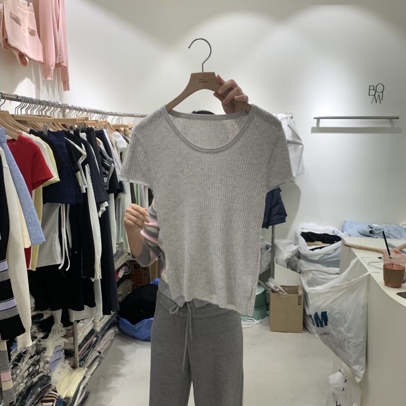 BY BOMI韓國東大門直郵女裝新款推薦人氣熱賣休閑時尚T恤BY BOMIT恤圖色5