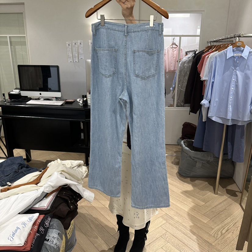 BRUSH-P/MULETTE韓國東大門直郵女裝新品26春夏人氣牛仔褲BRUSH-P/MULETTE牛仔褲