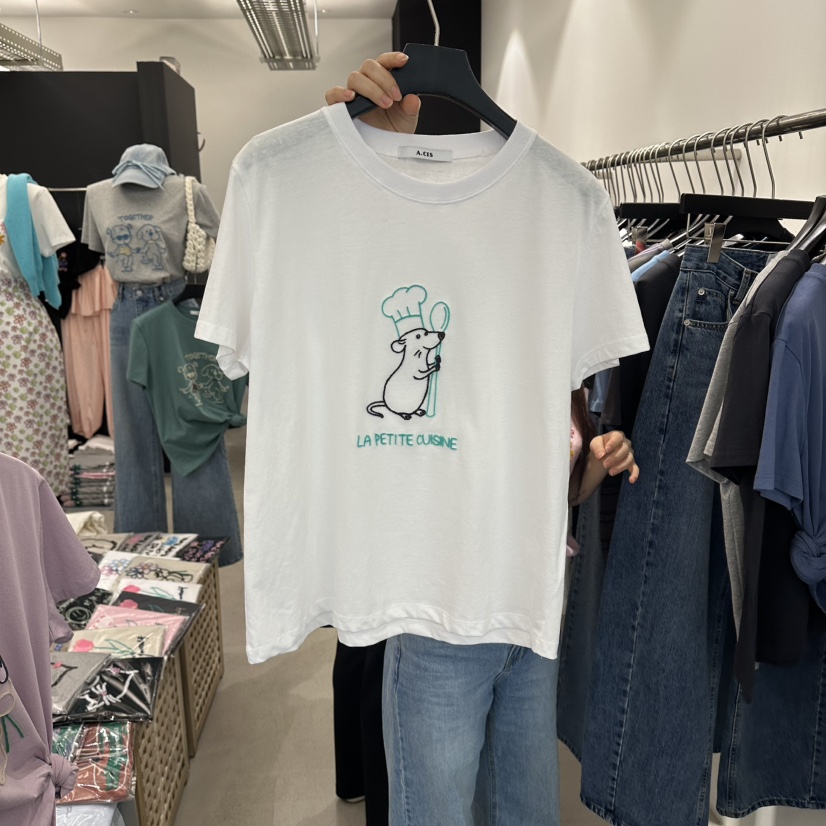 A.CES韓國東大門直郵女裝新品26春夏人氣熱賣職業時尚T恤A.CEST恤圖色1