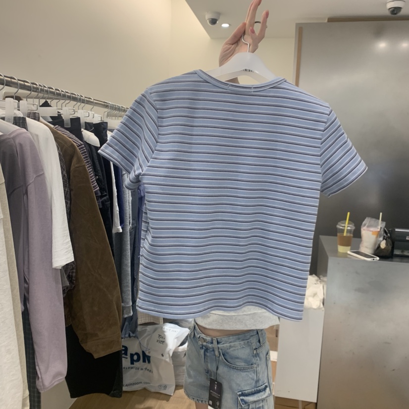 MEET ME韓國東大門直郵女裝新品時尚推薦休閑人氣熱賣T恤MEET MET恤