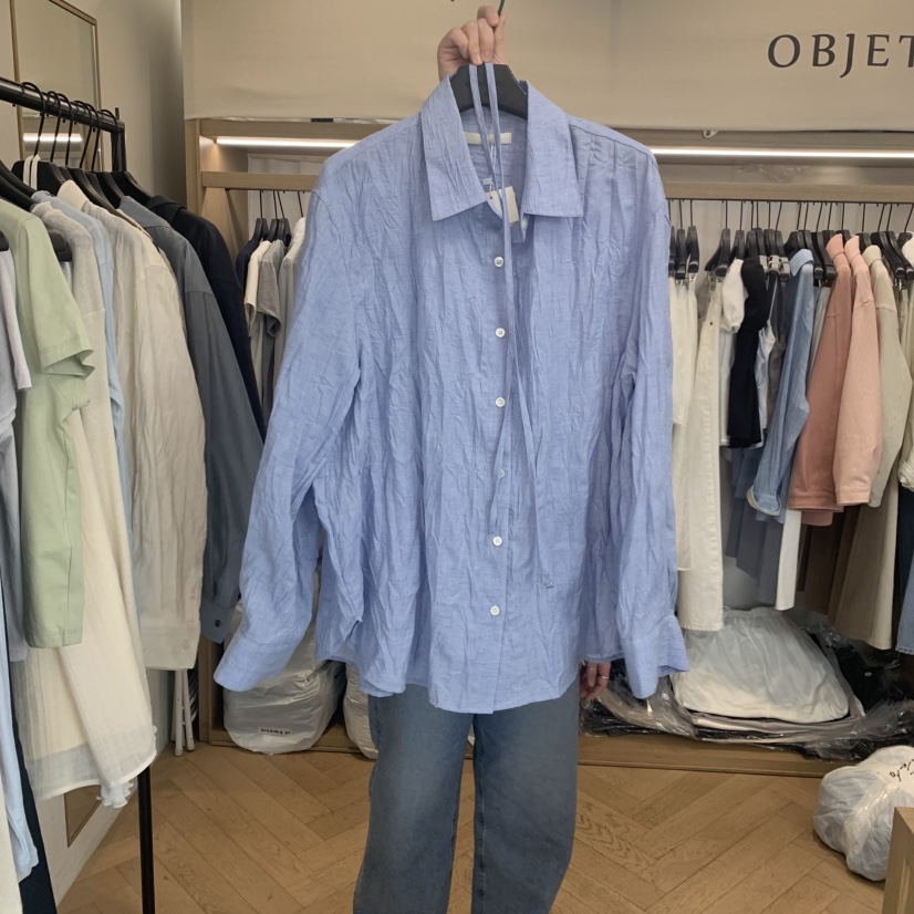 OBJET/LOVEUSU韓國代購女裝新品推薦26春夏襯衫蕾絲衫含腰繩OBJET/LOVEUSU襯衫/蕾絲衫圖色2